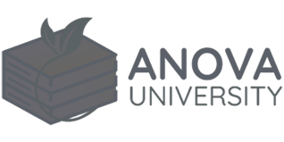 Anova University Logo - Grey, Web Design and Web Hosting Client