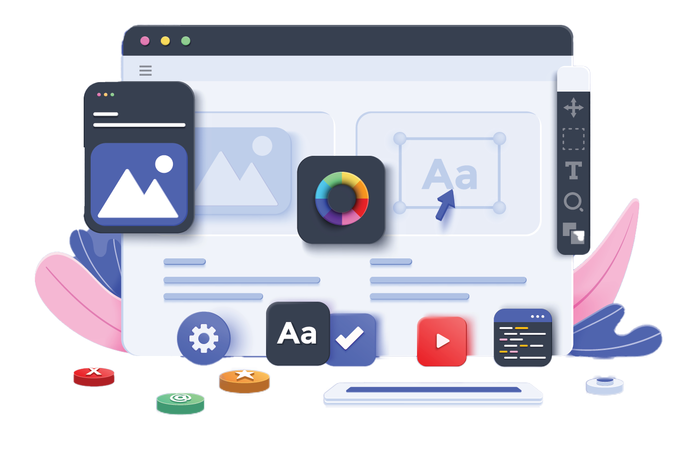 Web Design & UI, UX graphic